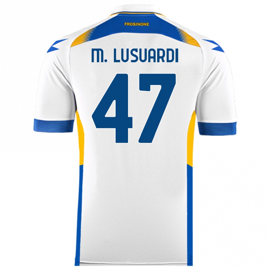 メンズフットボールMateus Lusuardi#47白アウェイシャツ2024/25ジャージーユニフォーム