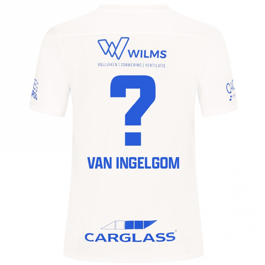 メンズフットボールTijn Van Ingelgom#0白アウェイシャツ2024/25ジャージーユニフォーム