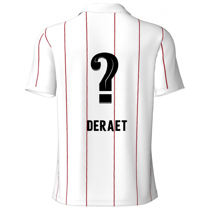 メンズフットボールXavi Deraet#0白 黒アウェイシャツ2024/25ジャージーユニフォーム