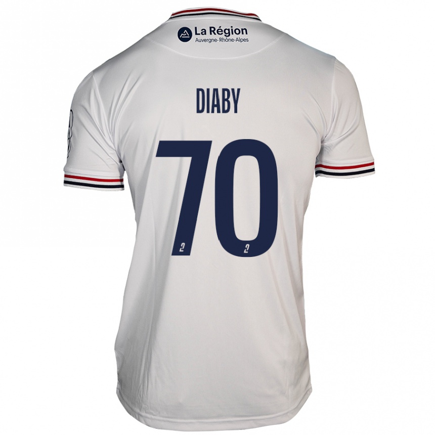 メンズフットボールYadaly Diaby#70白アウェイシャツ2024/25ジャージーユニフォーム