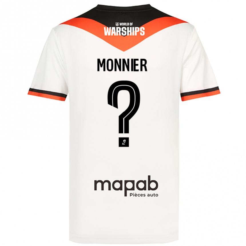 メンズフットボールIsaac Monnier#0白アウェイシャツ2024/25ジャージーユニフォーム