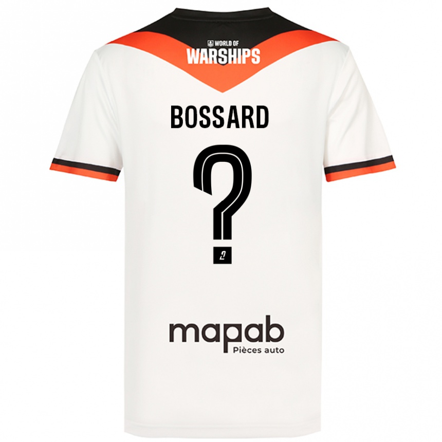 メンズフットボールLéo Bossard#0白アウェイシャツ2024/25ジャージーユニフォーム