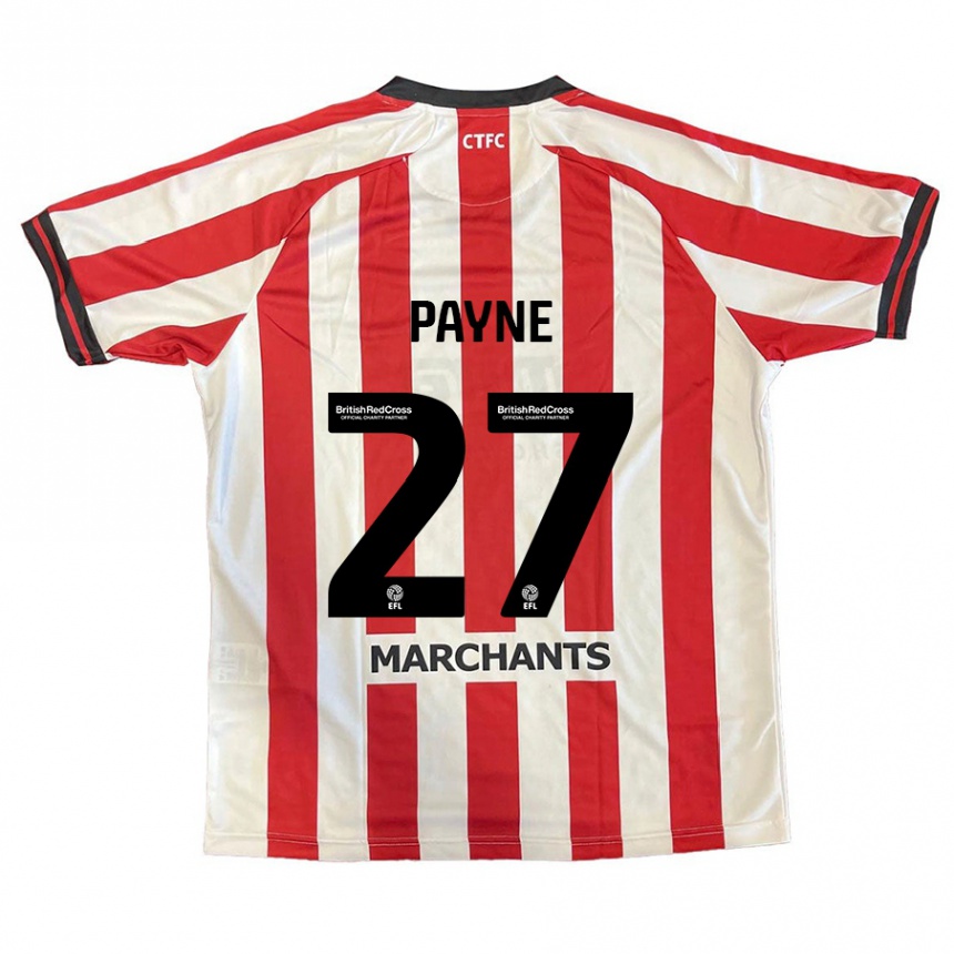 レディースフットボールLewis Payne#27赤 白ホームシャツ2024/25ジャージーユニフォーム