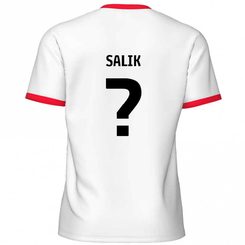 レディースフットボールTanil Salik#0白 赤ホームシャツ2024/25ジャージーユニフォーム