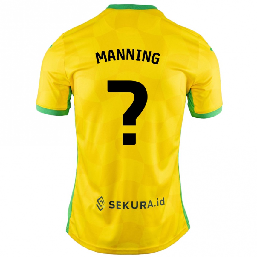 レディースフットボールAdian Manning#0黄緑ホームシャツ2024/25ジャージーユニフォーム