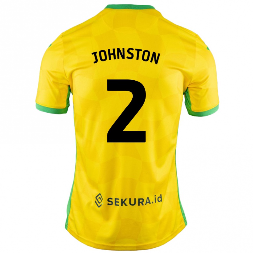 レディースフットボールChardonnay Johnston#2黄緑ホームシャツ2024/25ジャージーユニフォーム