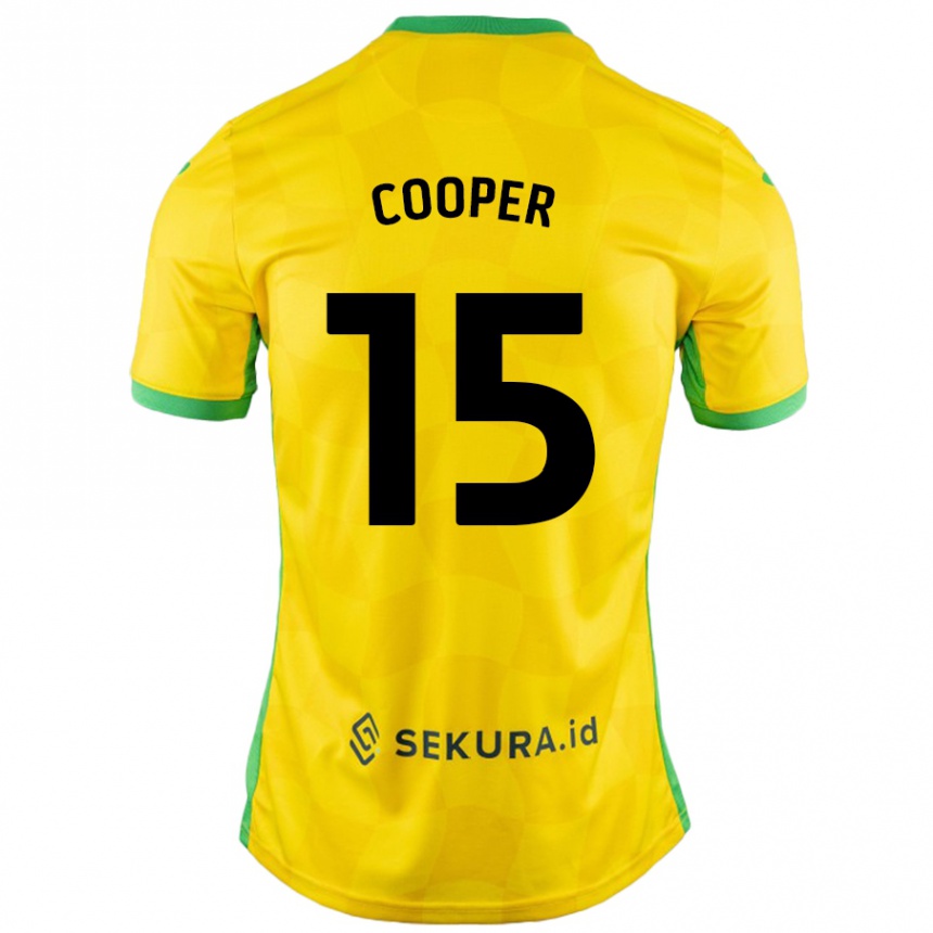 レディースフットボールNaomi Cooper#15黄緑ホームシャツ2024/25ジャージーユニフォーム