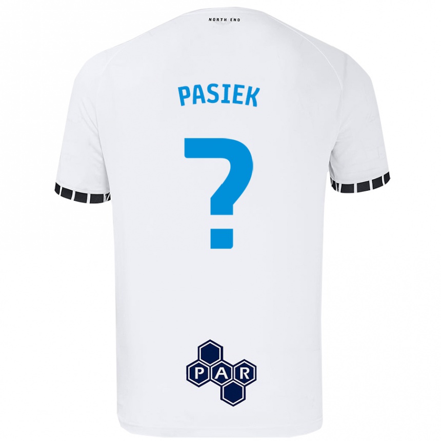 レディースフットボールKacper Pasiek#0白ホームシャツ2024/25ジャージーユニフォーム