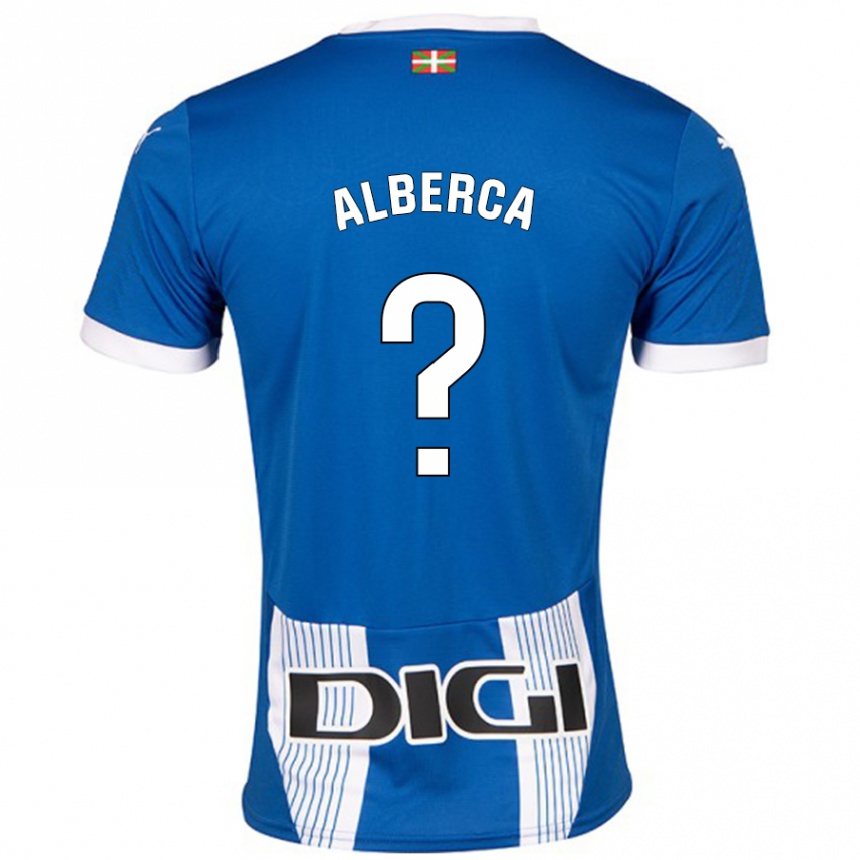 レディースフットボールIñaki Alberca#0青ホームシャツ2024/25ジャージーユニフォーム