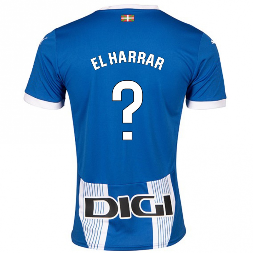 レディースフットボールMohamed El Harrar#0青ホームシャツ2024/25ジャージーユニフォーム