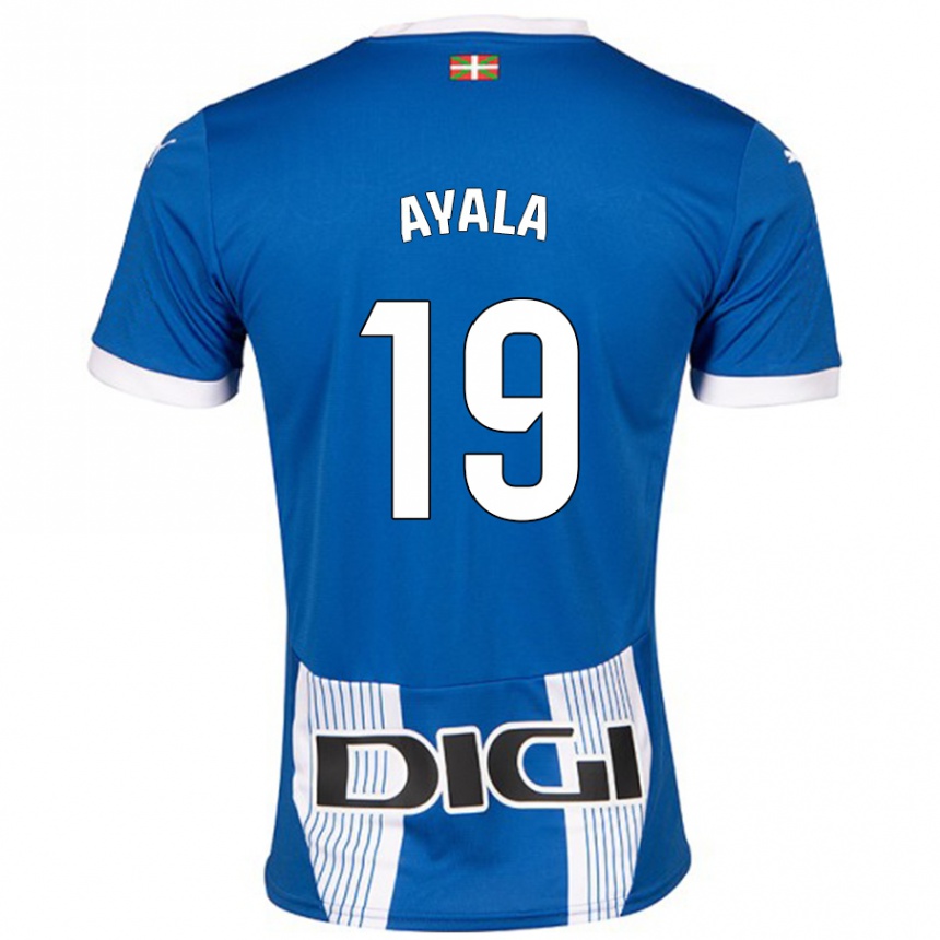 レディースフットボールAxel Ayala#19青ホームシャツ2024/25ジャージーユニフォーム