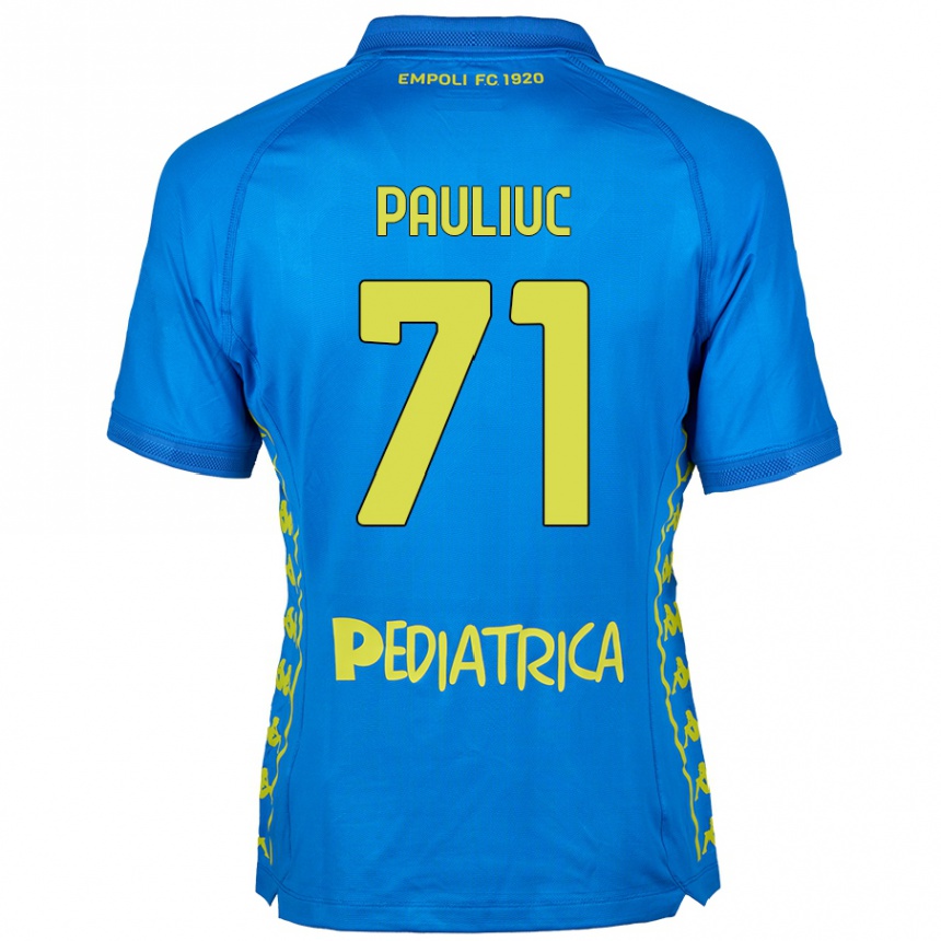 レディースフットボールNicolò Pauliuc#71青ホームシャツ2024/25ジャージーユニフォーム