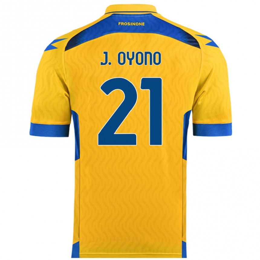 レディースフットボールJérémy Oyono#21黄ホームシャツ2024/25ジャージーユニフォーム