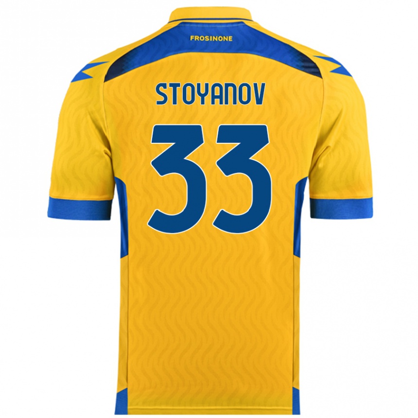 レディースフットボールSteliyan Stoyanov#33黄ホームシャツ2024/25ジャージーユニフォーム