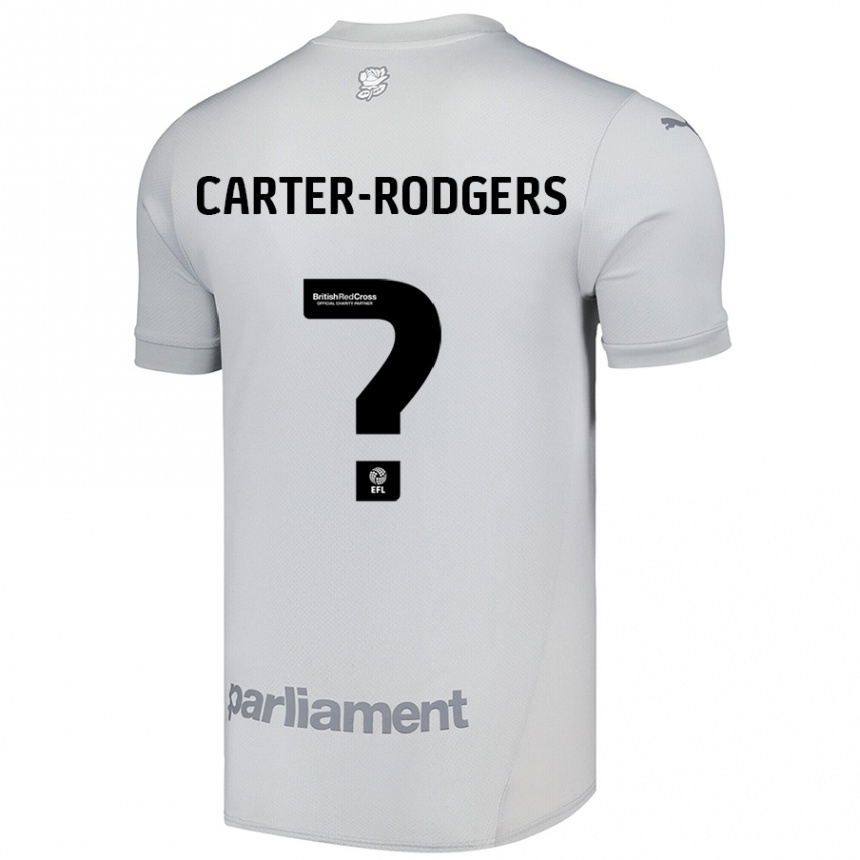 レディースフットボールTrent Carter-Rodgers#0シルバーグレーアウェイシャツ2024/25ジャージーユニフォーム