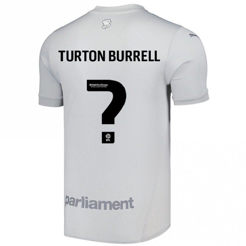 レディースフットボールMelissa Turton-Burrell#0シルバーグレーアウェイシャツ2024/25ジャージーユニフォーム