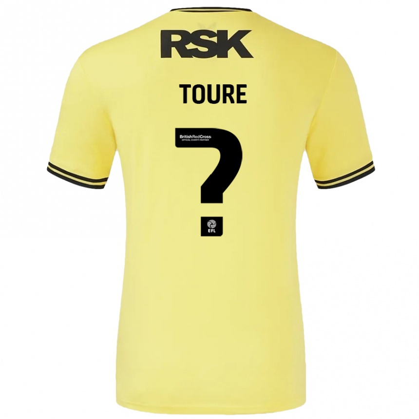 レディースフットボールSeydil Toure#0黄 黒アウェイシャツ2024/25ジャージーユニフォーム