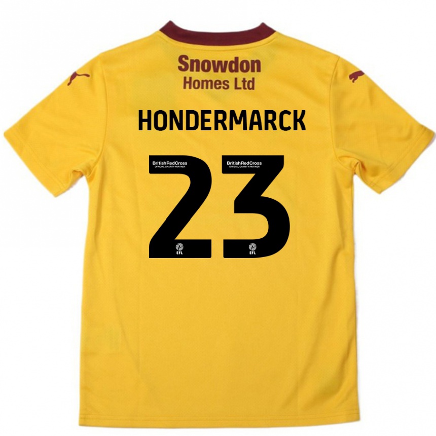 レディースフットボールWilliam Hondermarck#23オレンジバーガンディアウェイシャツ2024/25ジャージーユニフォーム