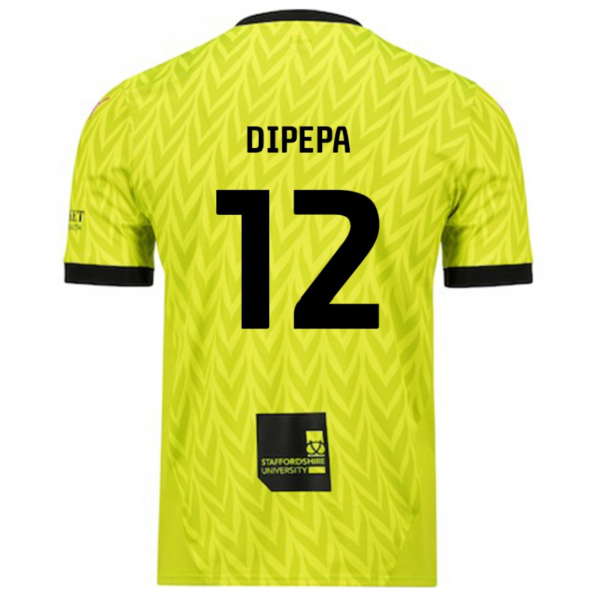 レディースフットボールBaylee Dipepa#12蛍光グリーンアウェイシャツ2024/25ジャージーユニフォーム