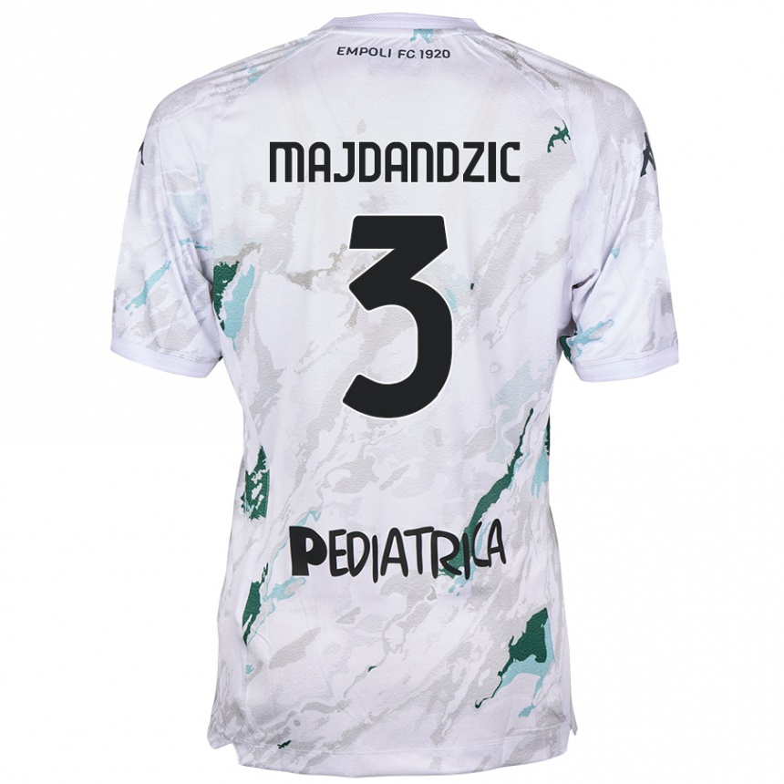 レディースフットボールPatrik Majdandzic#3グレーアウェイシャツ2024/25ジャージーユニフォーム