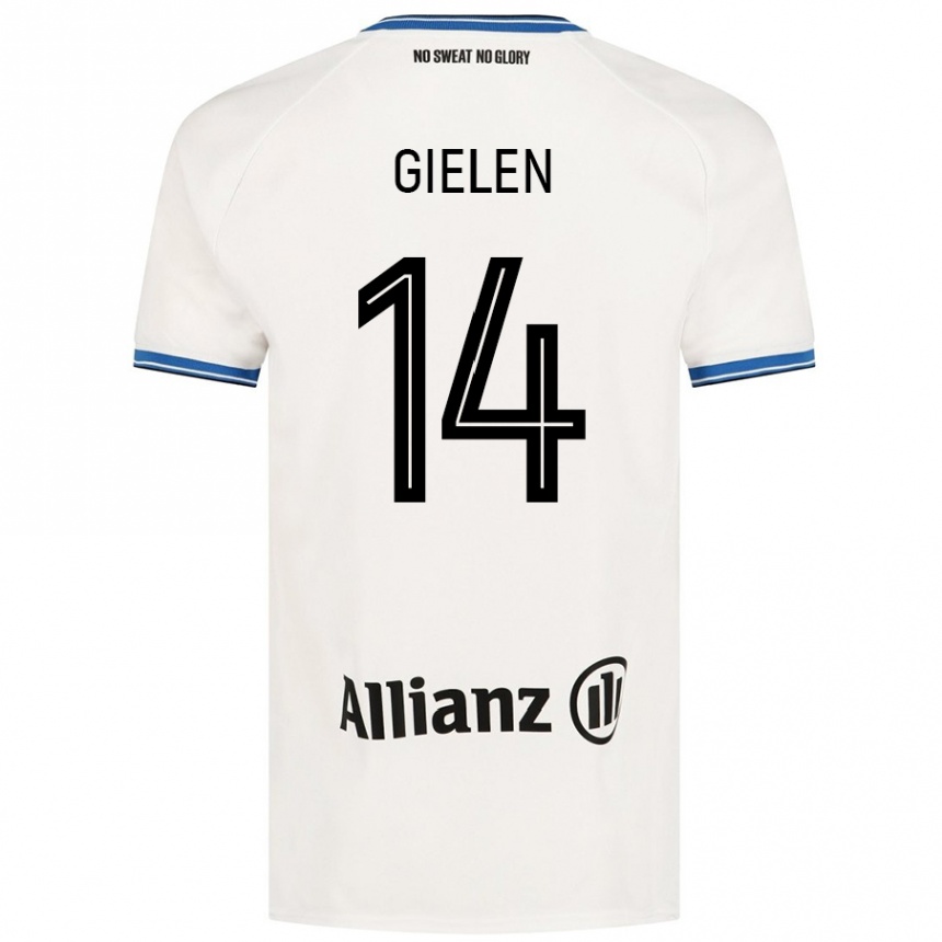 レディースフットボールSterre Gielen#14白アウェイシャツ2024/25ジャージーユニフォーム