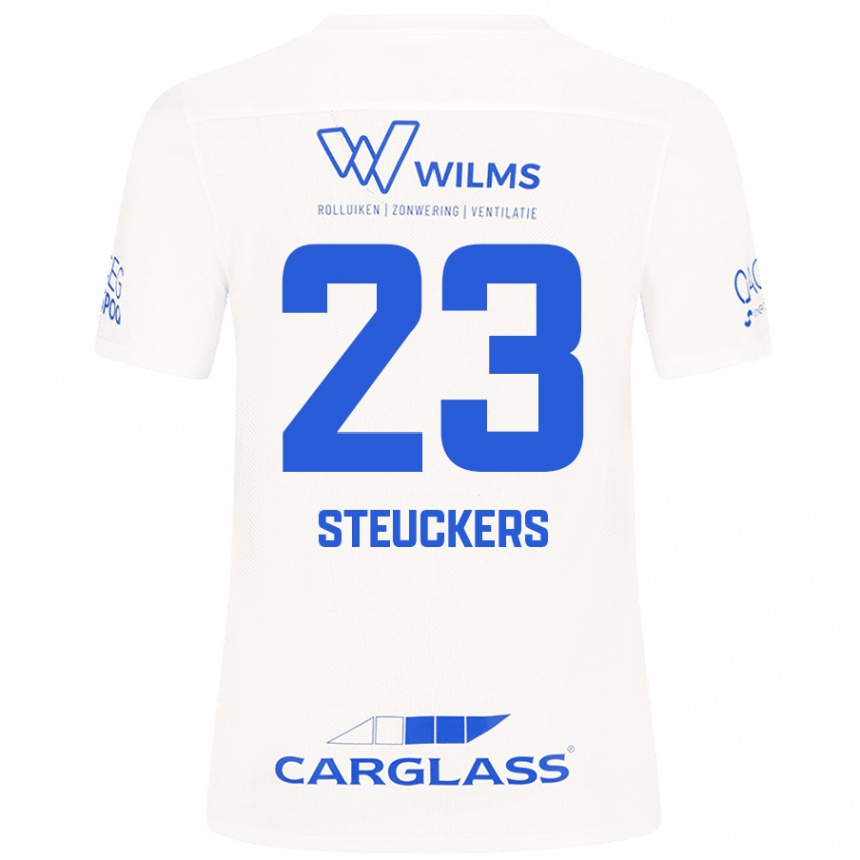 レディースフットボールJarne Steuckers#23白アウェイシャツ2024/25ジャージーユニフォーム