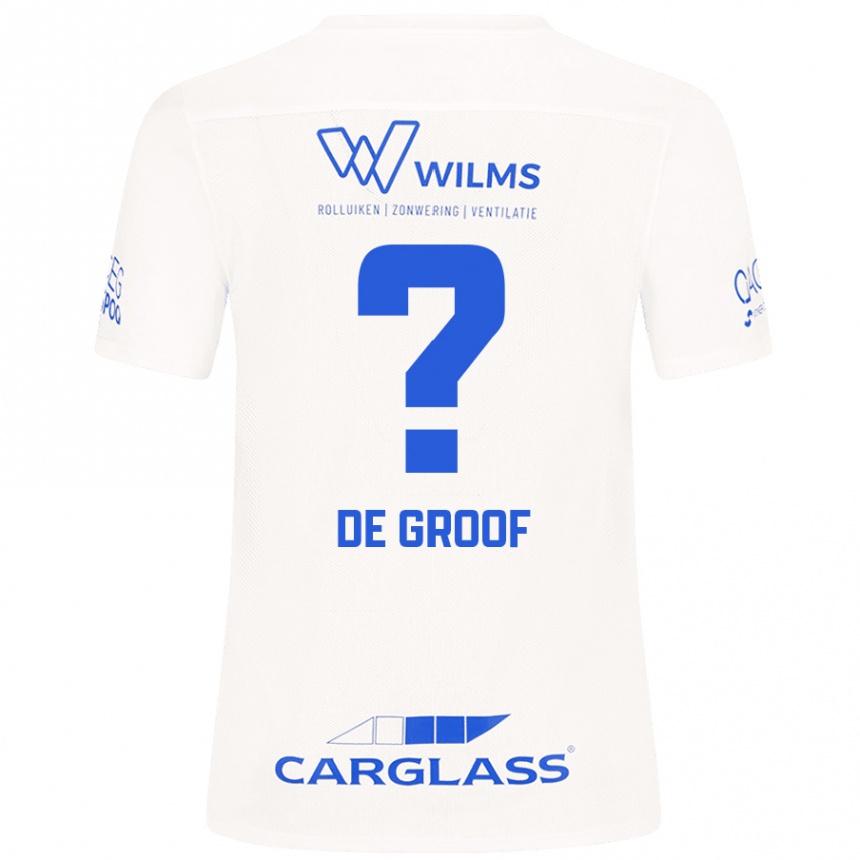 レディースフットボールJens De Groof#0白アウェイシャツ2024/25ジャージーユニフォーム