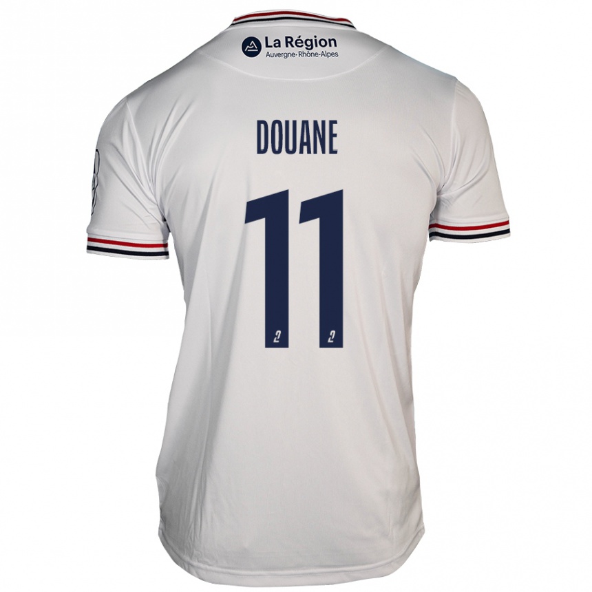 レディースフットボールMaïdine Douane#11白アウェイシャツ2024/25ジャージーユニフォーム